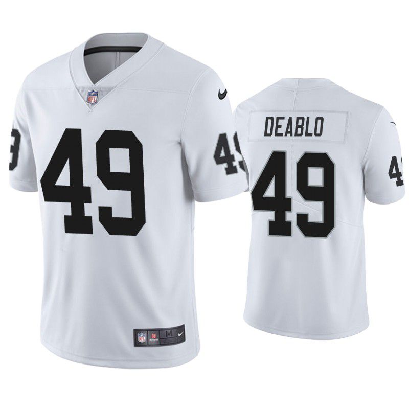 Men Oakland Raiders 49 Divine Deablo Nike White Limited NFL Jersey